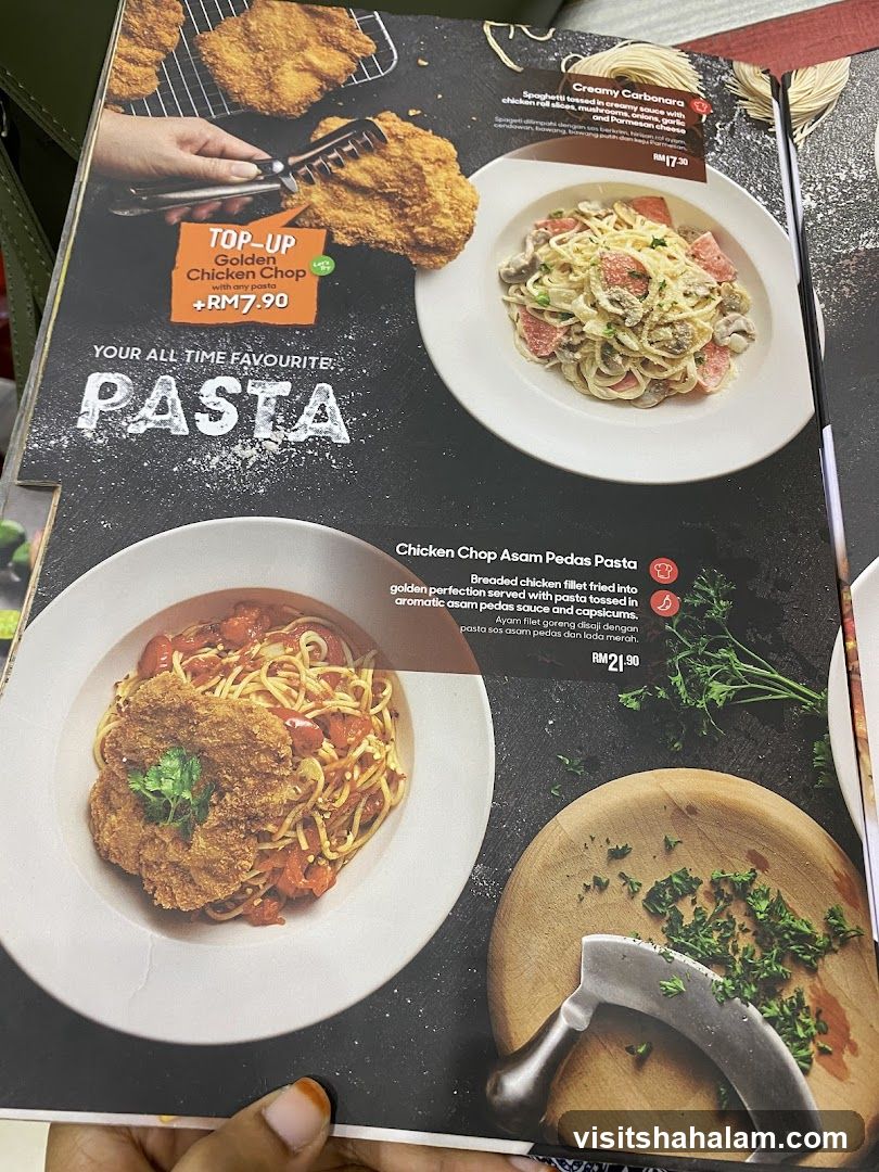 Pasta Menu
