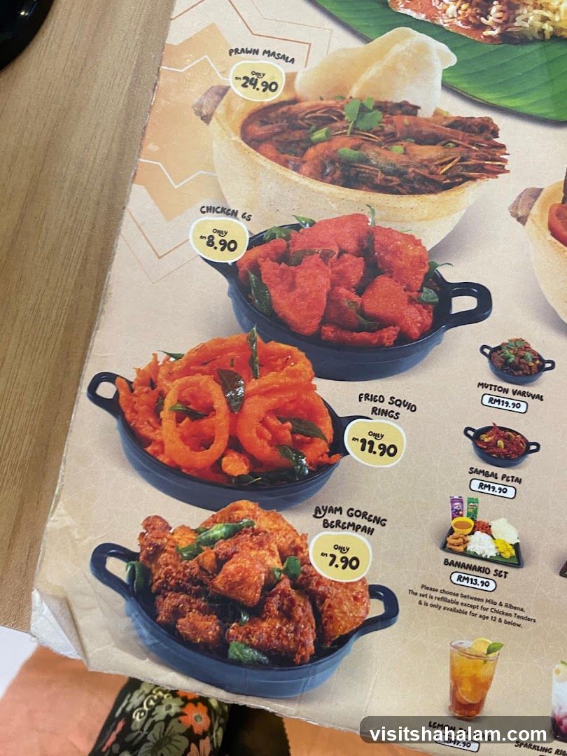Menu items