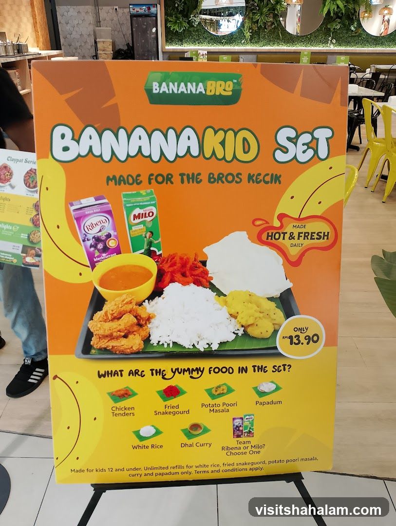Banana Bro Kid Set Menu