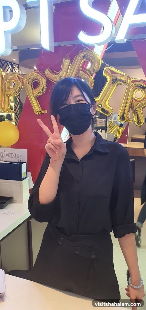 Woman Posing with Balloons