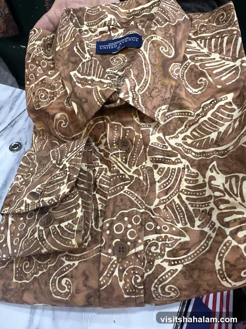 Brown and cream patterned shirt