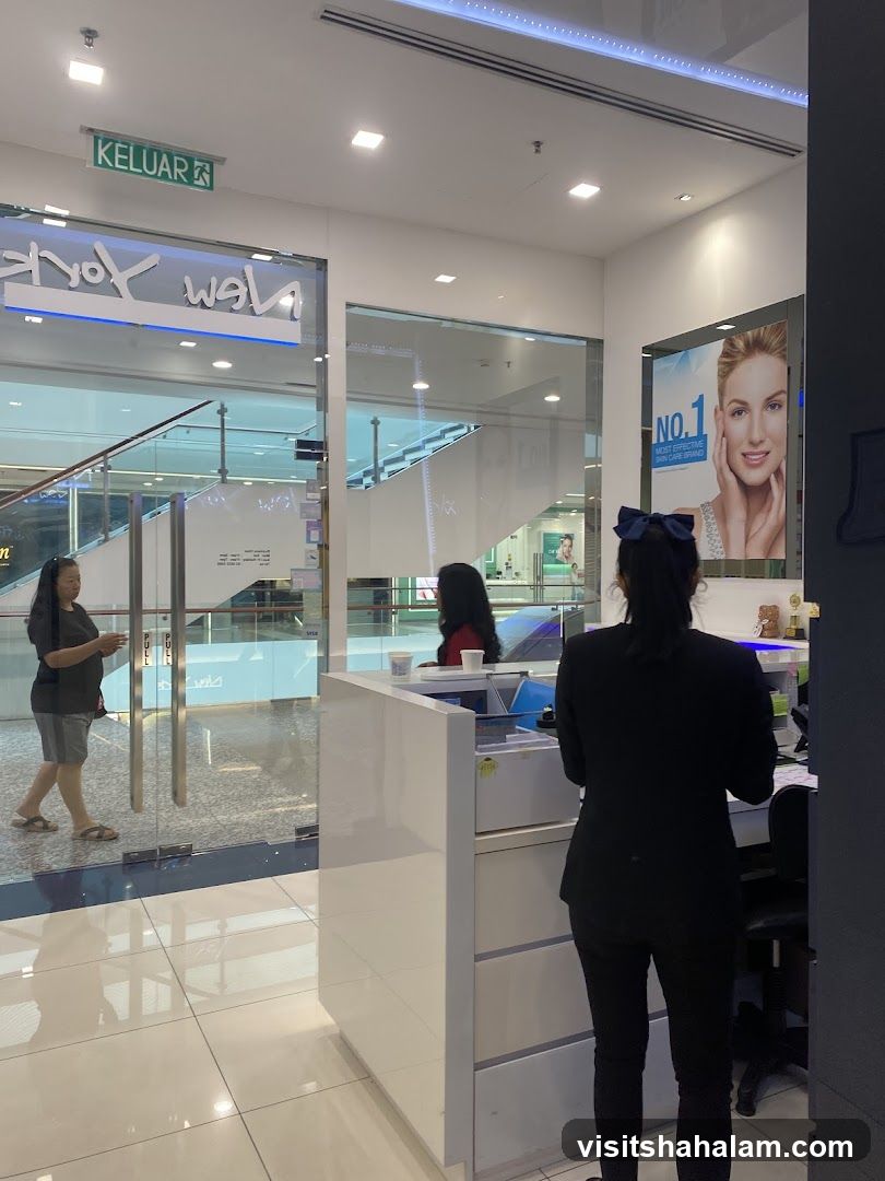 Reception Area with Advertisement