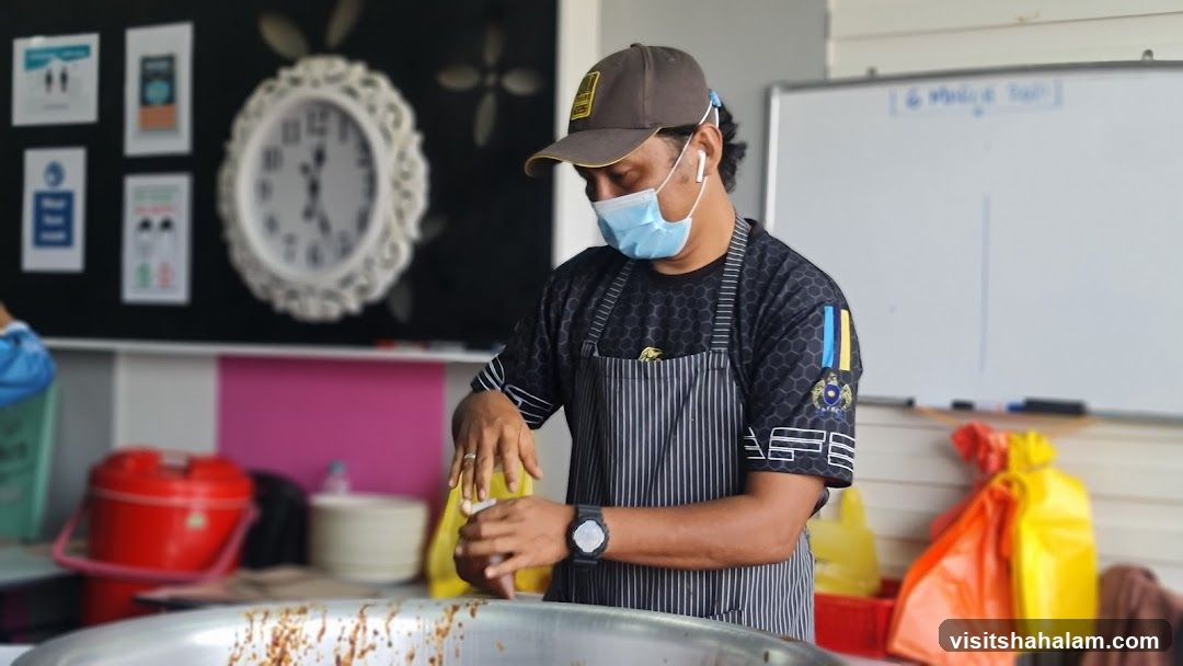 Man preparing food