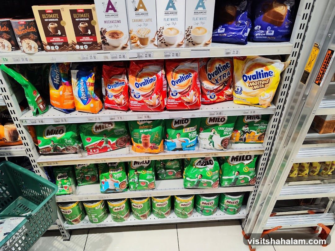 Beverage Powders on Shelves