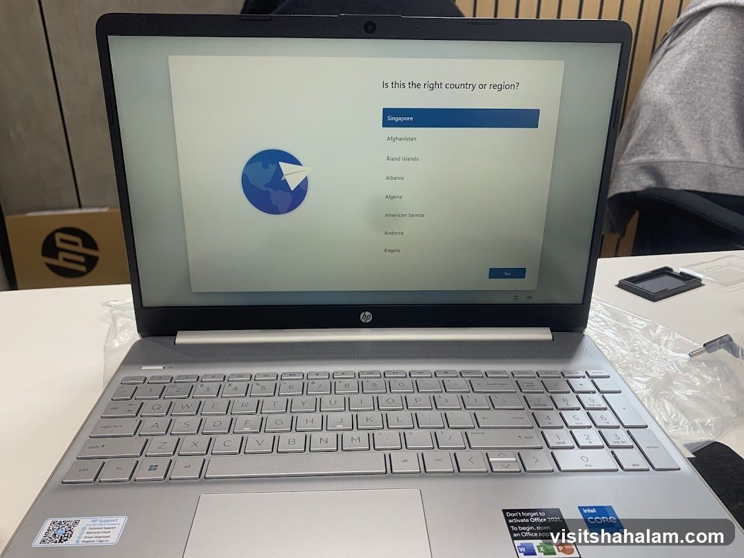 HP Laptop Setup