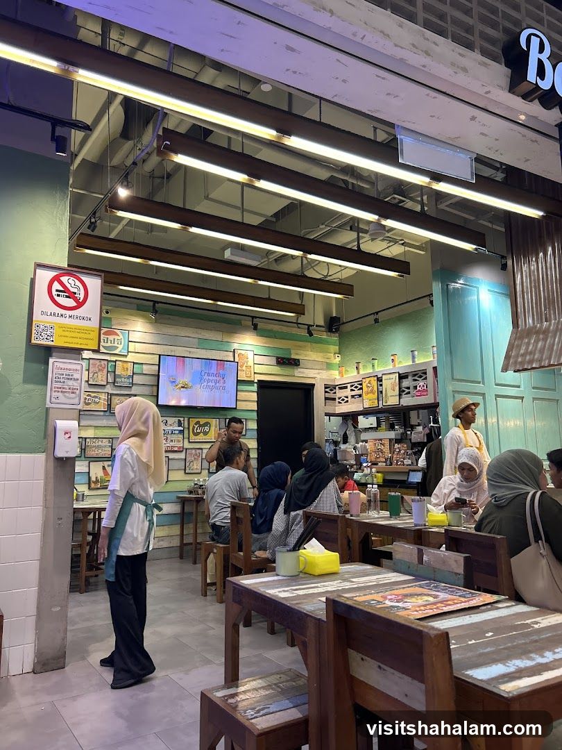 Restaurant Interior with Patrons