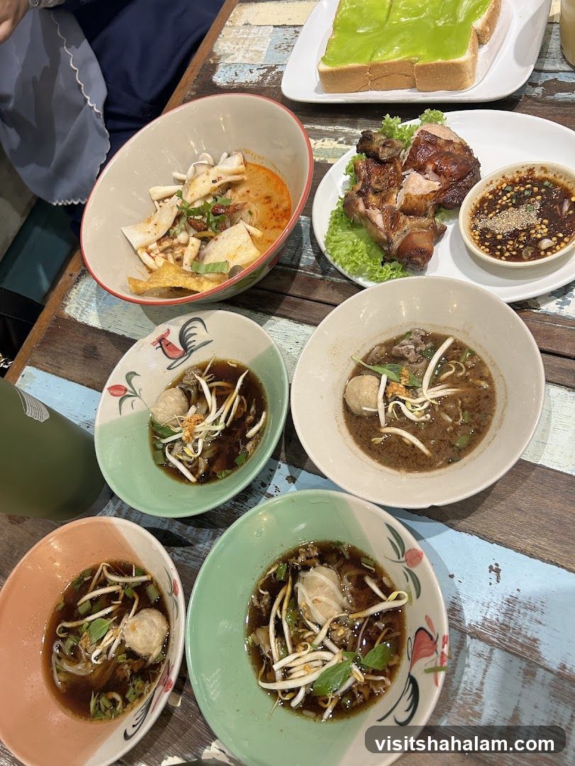 Table with various dishes