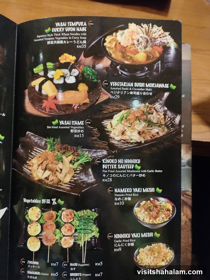 Japanese Menu