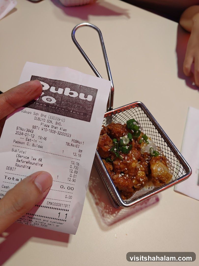 Receipt and Food