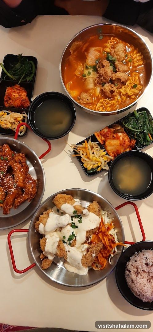 Korean Fried Chicken and Noodle Soup