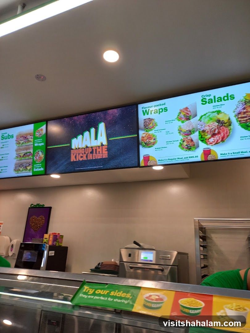 Subway Menu Display