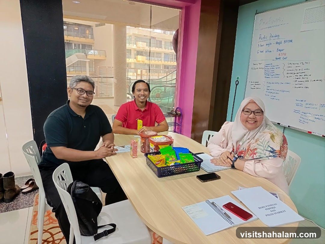 Meeting in an office