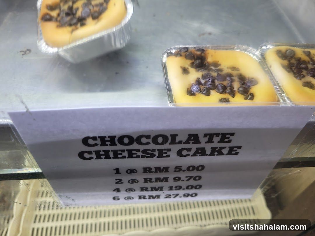 Chocolate Cheese Cake Menu