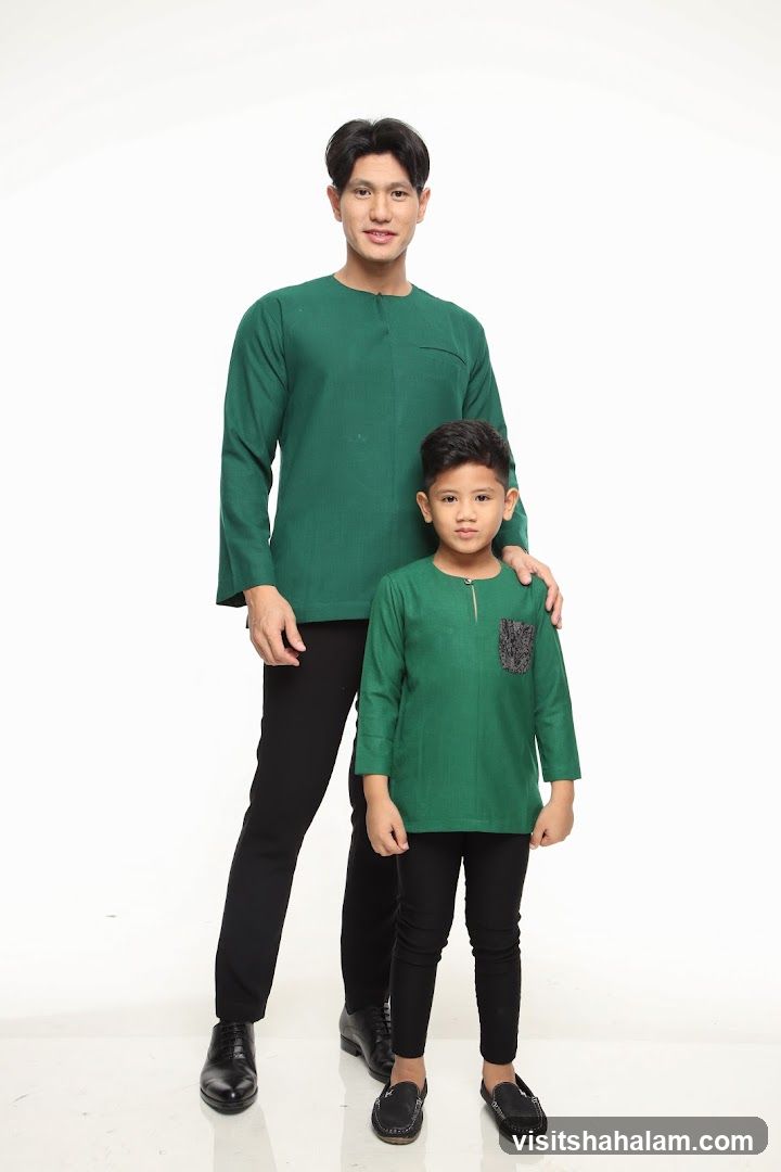 Father and Son in Matching Outfits