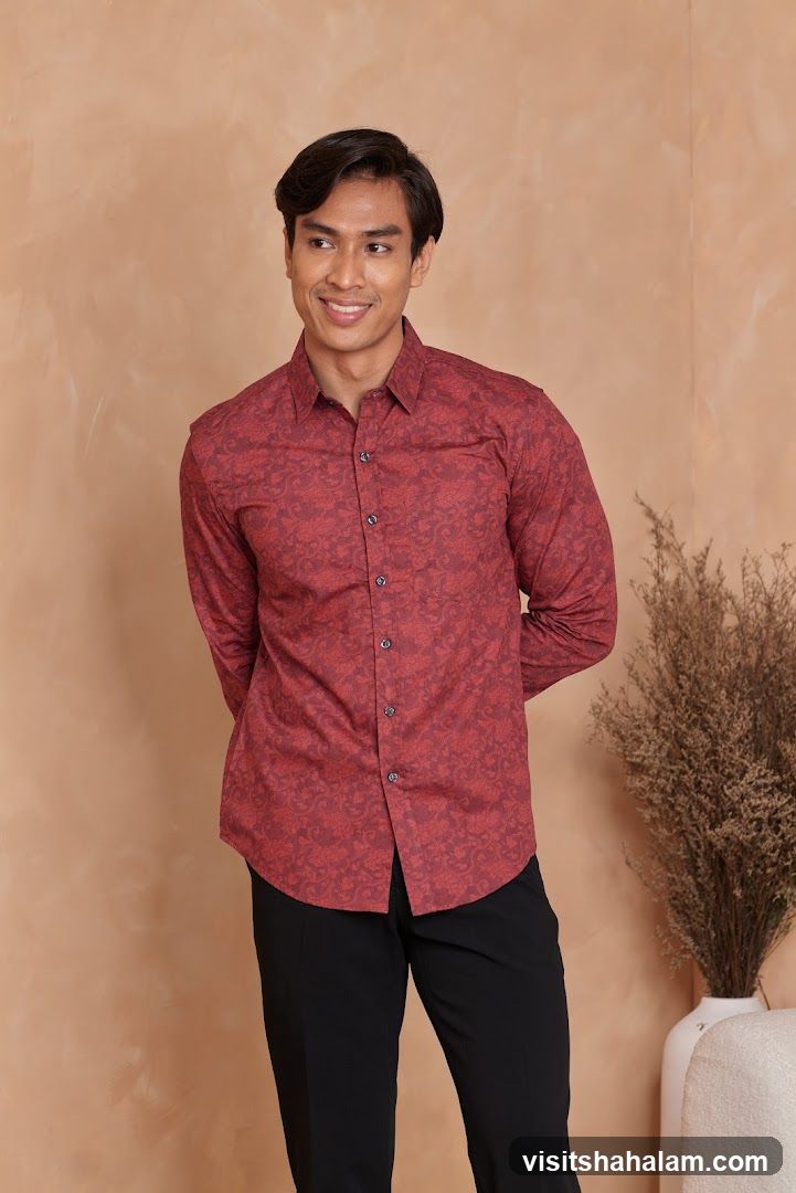 Man in patterned shirt