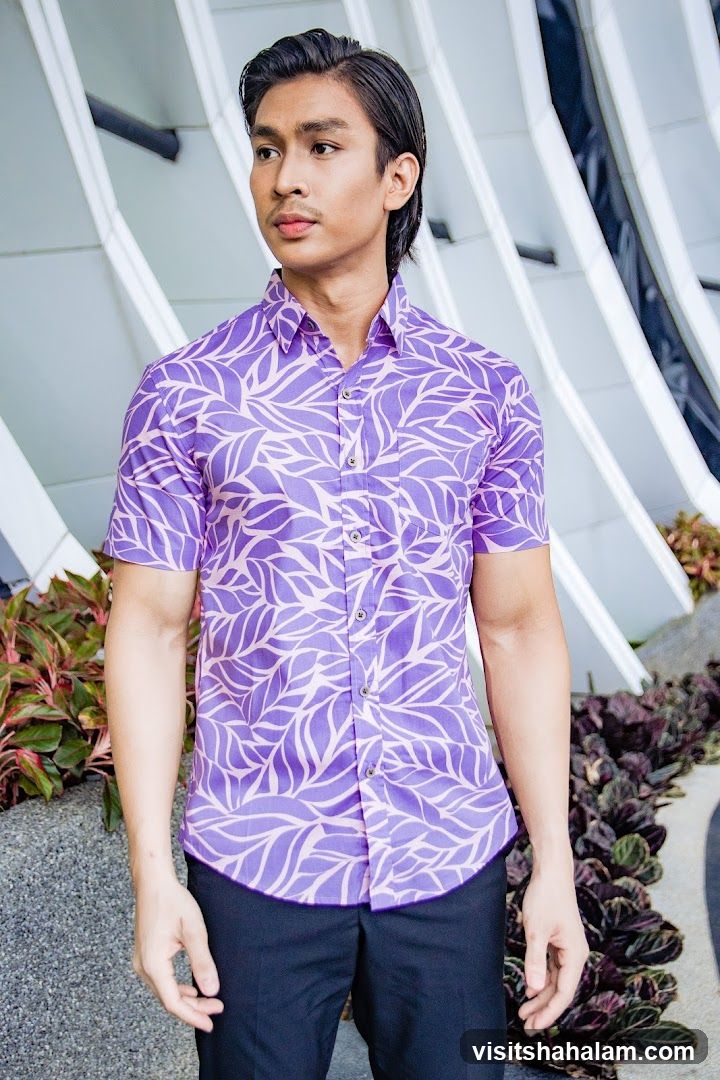 Man in a patterned shirt