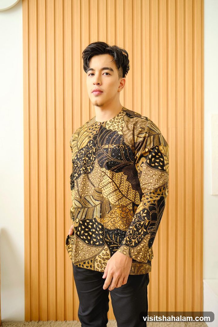 Man in Batik Shirt