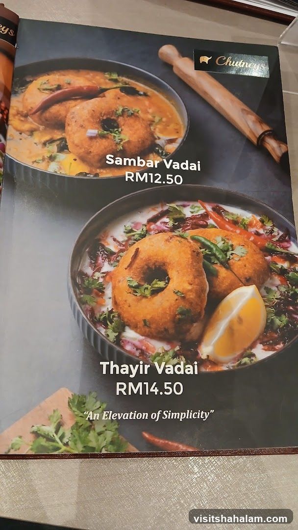 Chutneys Menu