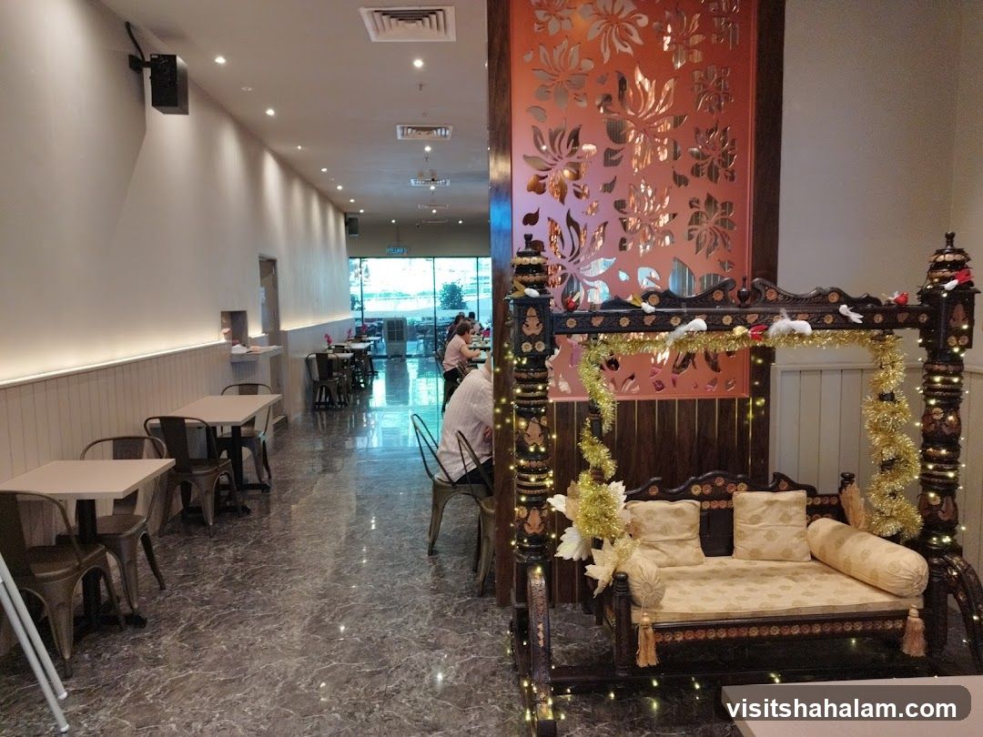 Restaurant Interior with Decorative Swing