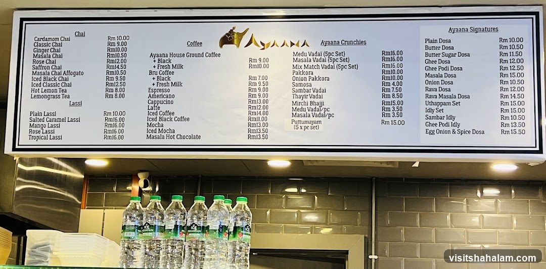 Ayaana Menu
