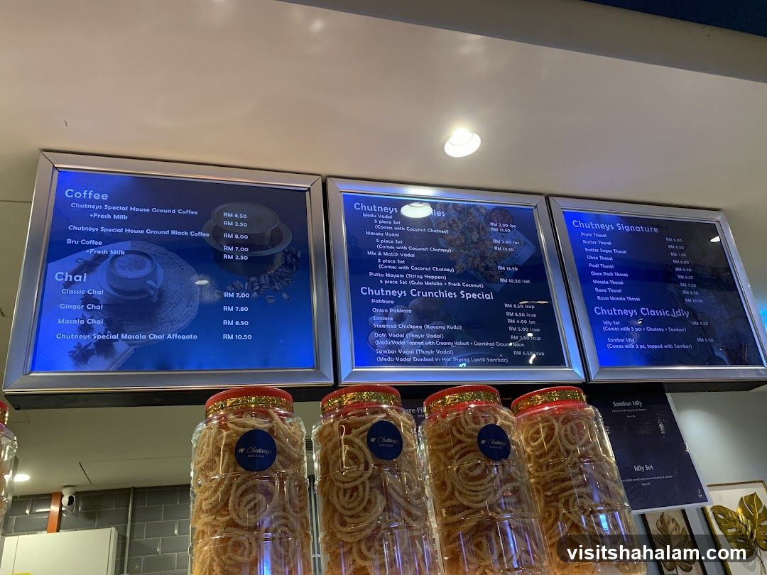 Chutneys Menu