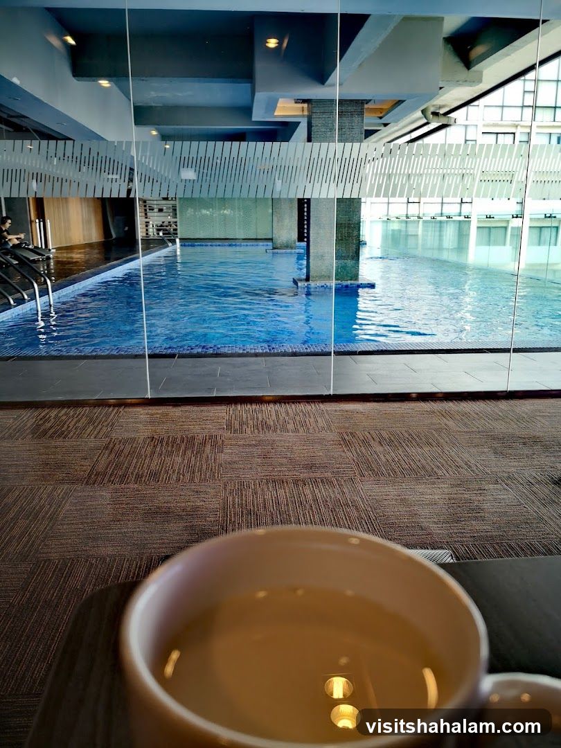 Indoor Swimming Pool and Coffee