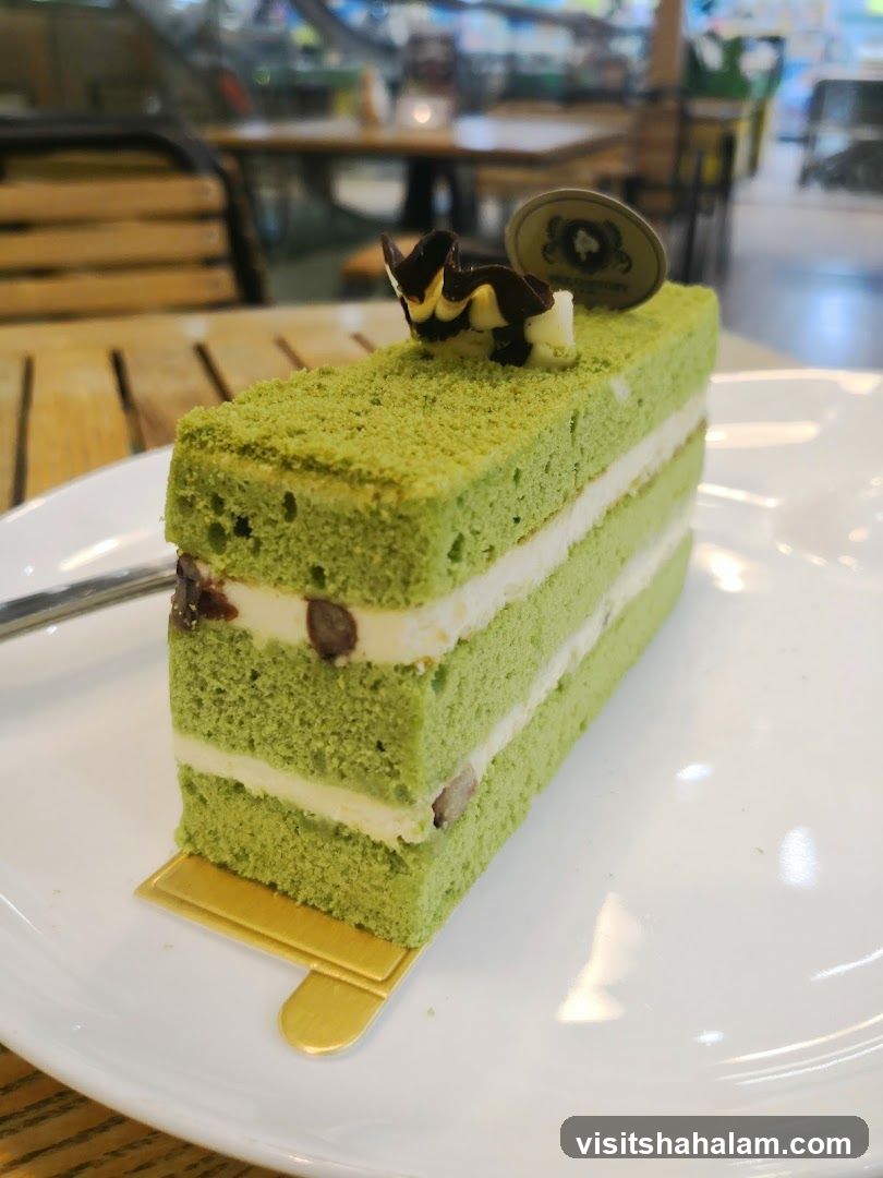 Matcha Cake Slice
