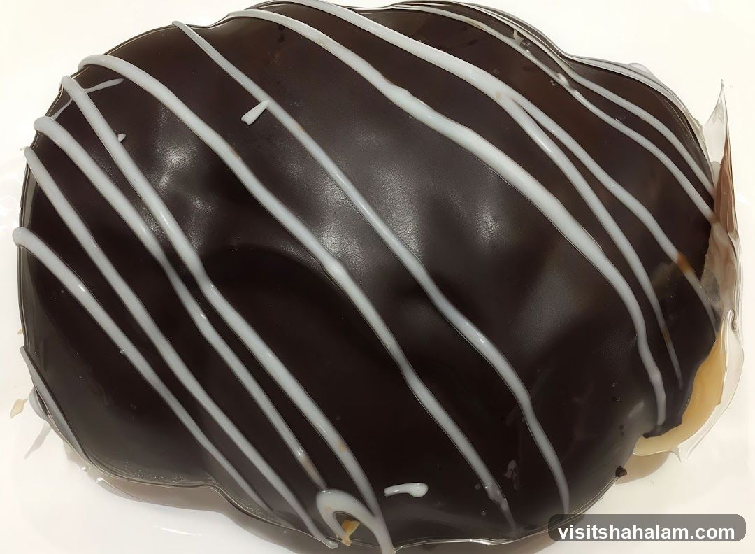 Chocolate Donut with White Drizzle
