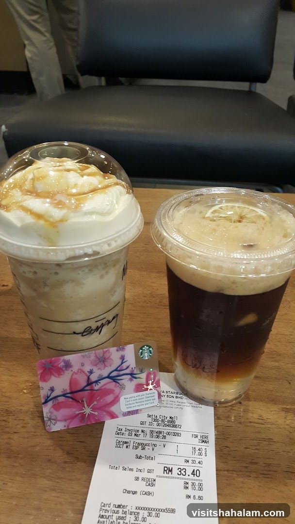 Starbucks Drinks and Receipt
