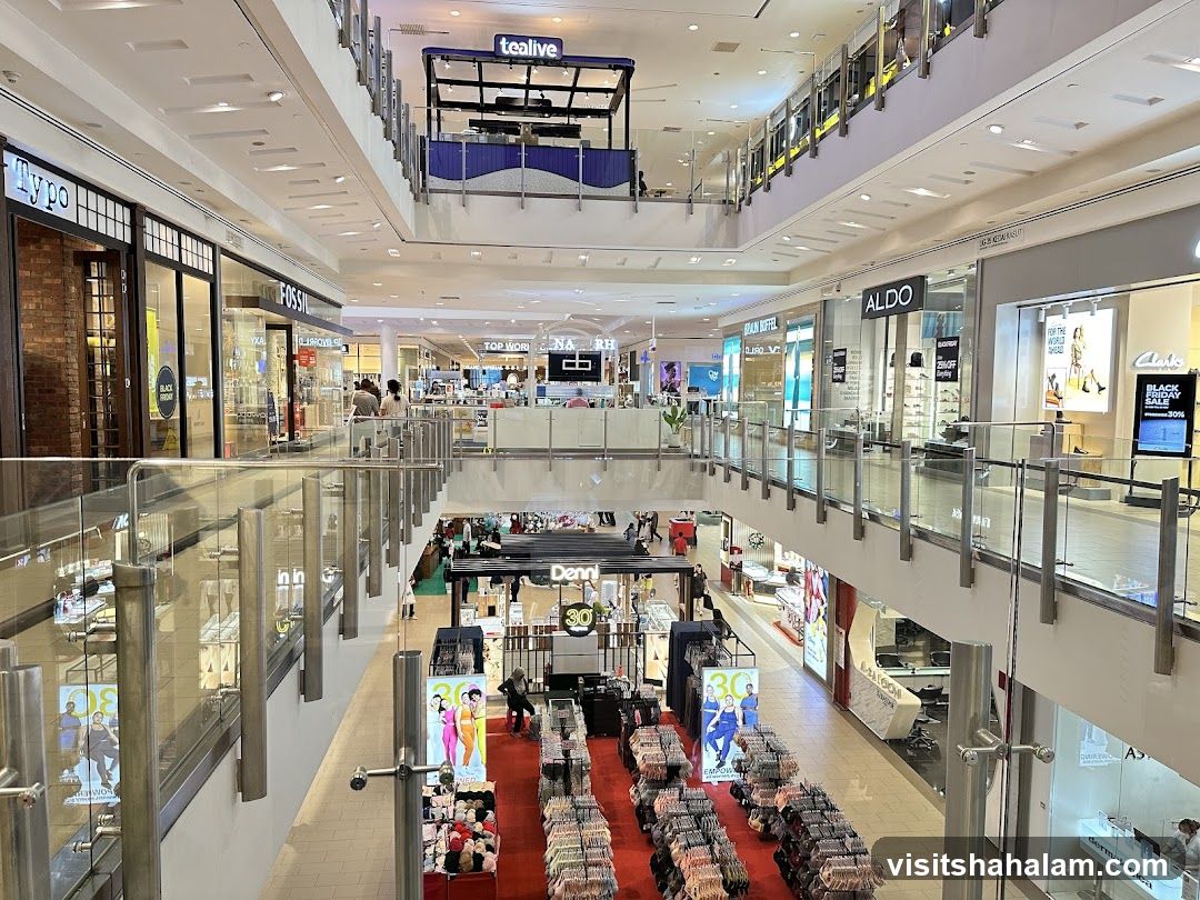 Multi-level shopping mall interior