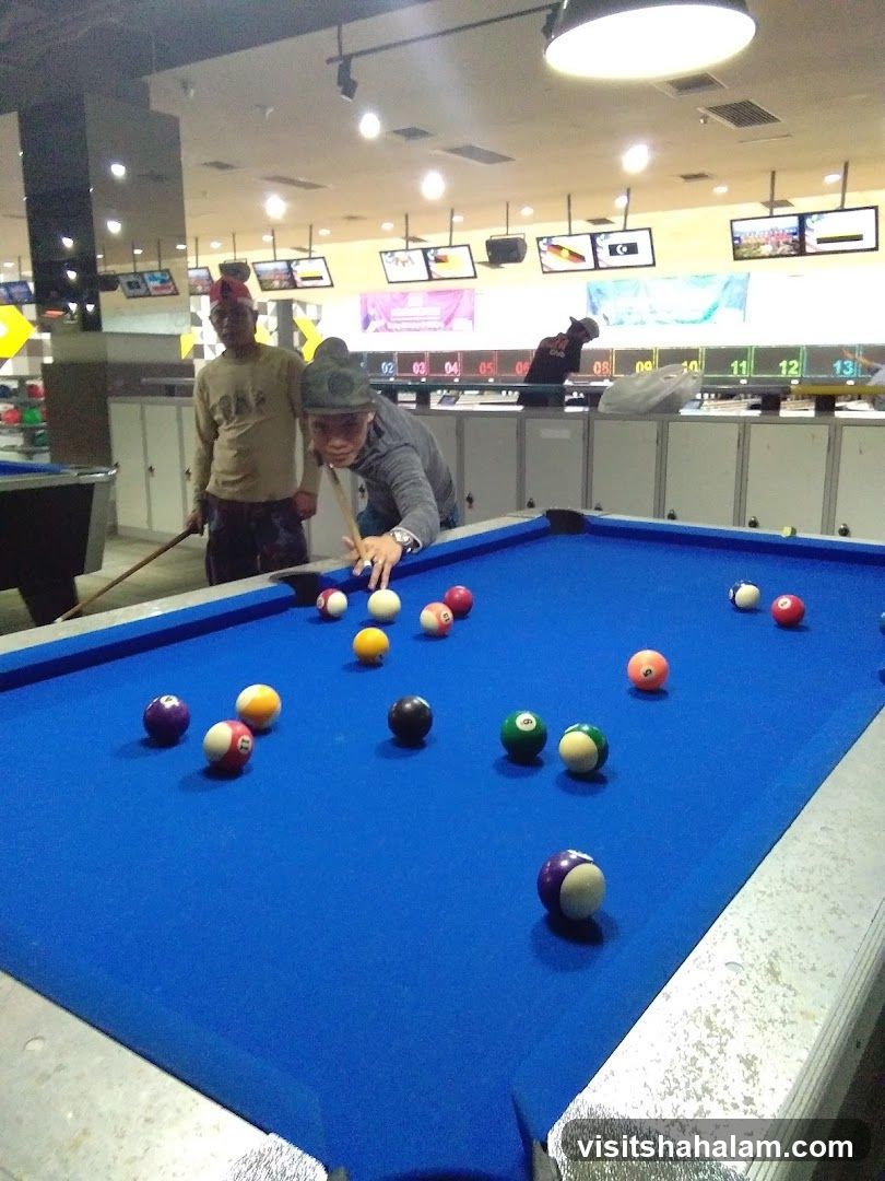 People playing billiards