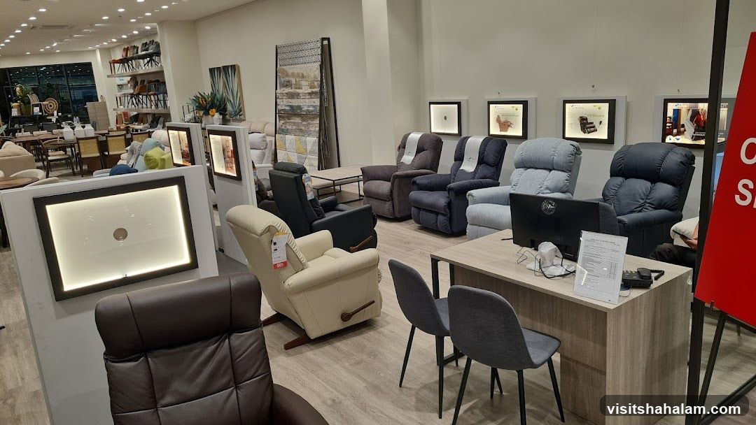 Recliner chairs on display