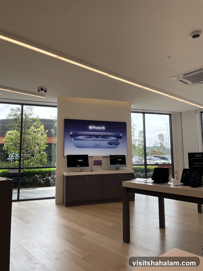 Modern electronics store interior