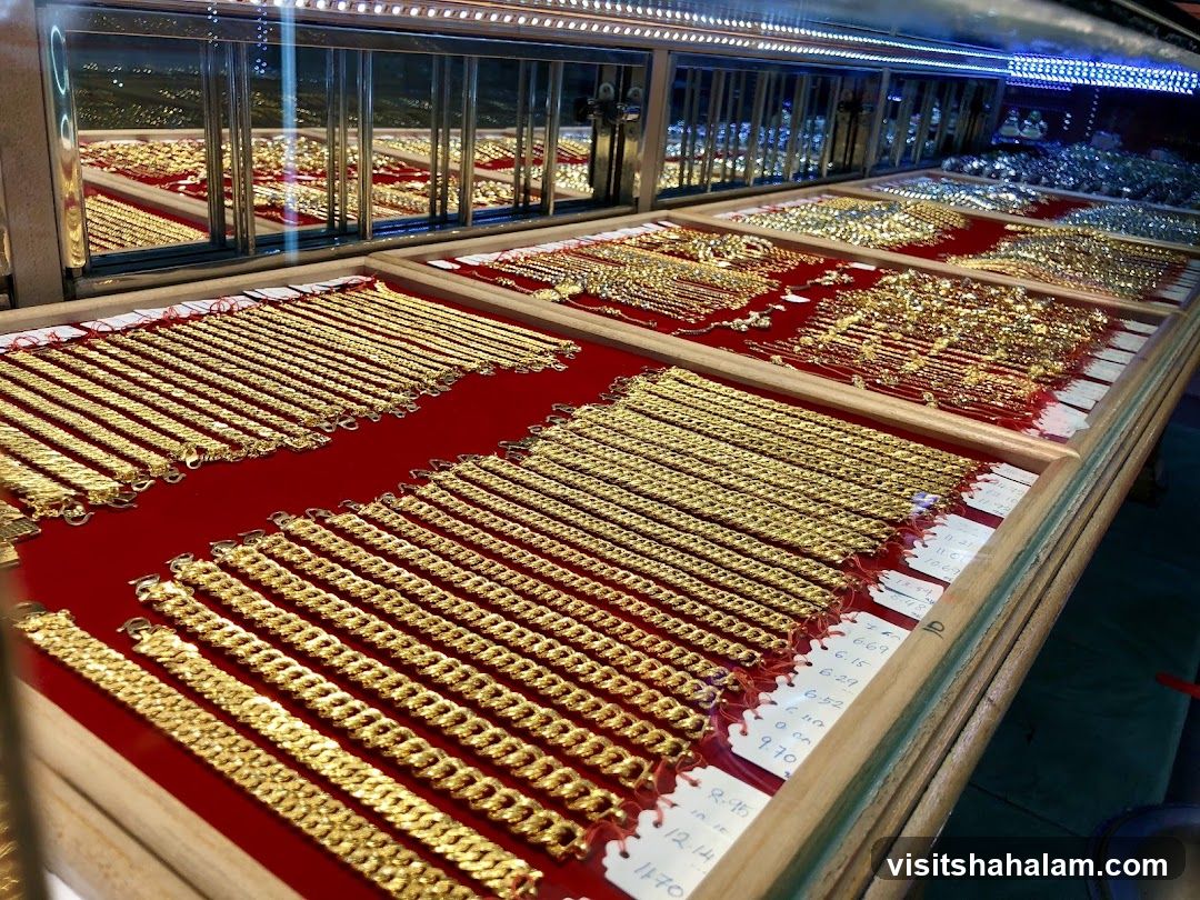 Gold Bracelets Display