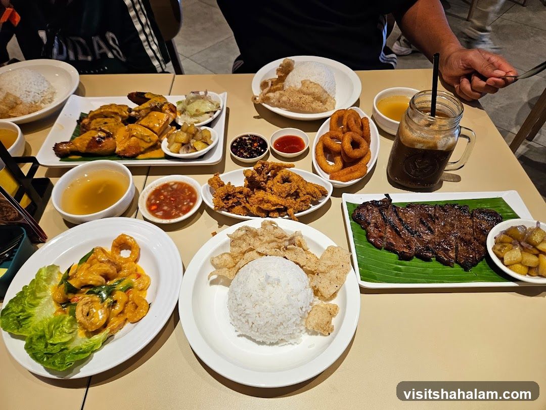 Table with various dishes