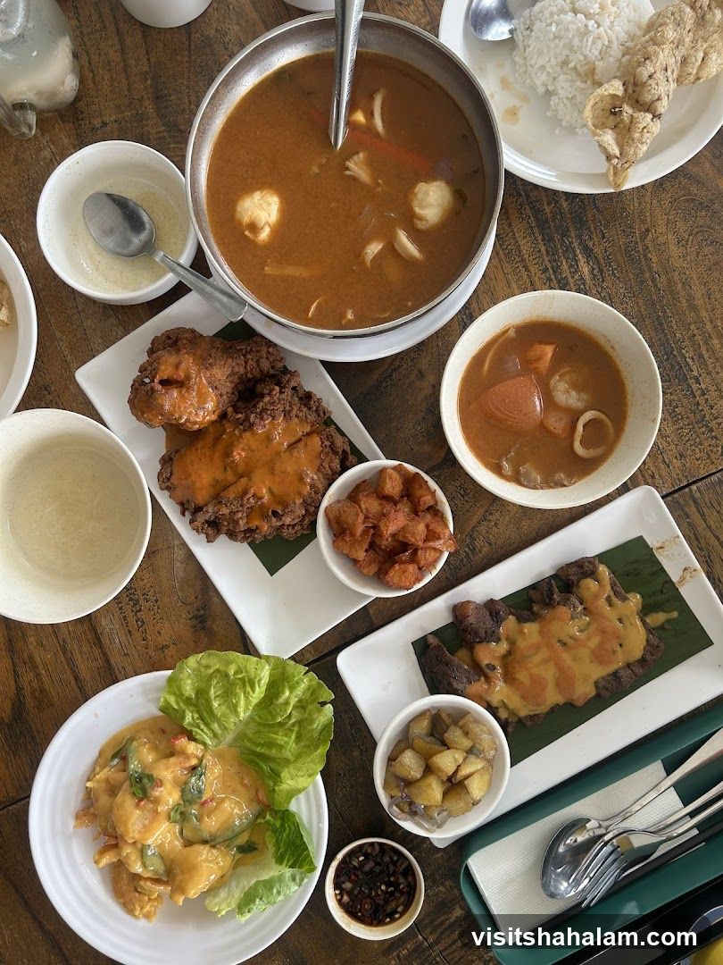 Assortment of Dishes on a Wooden Table