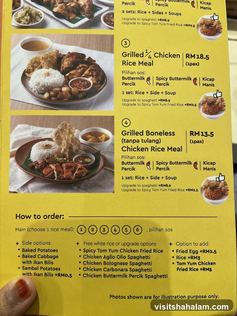 Grilled Chicken Rice Meal
