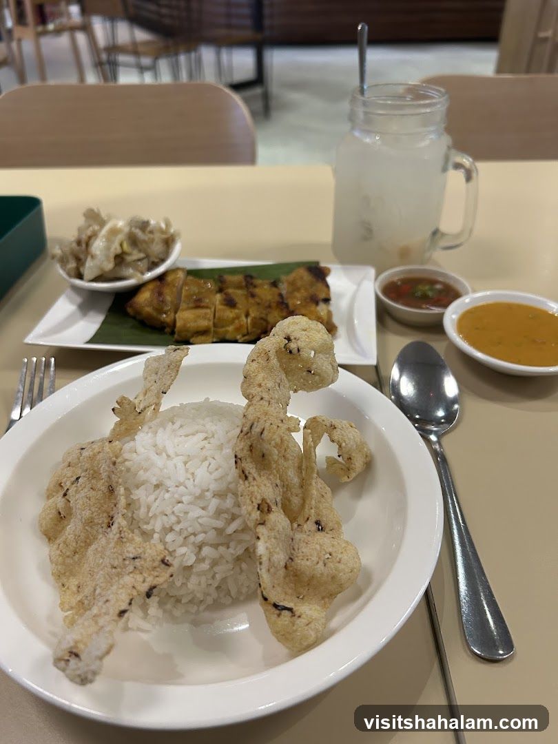 Meal with Rice and Grilled Dish