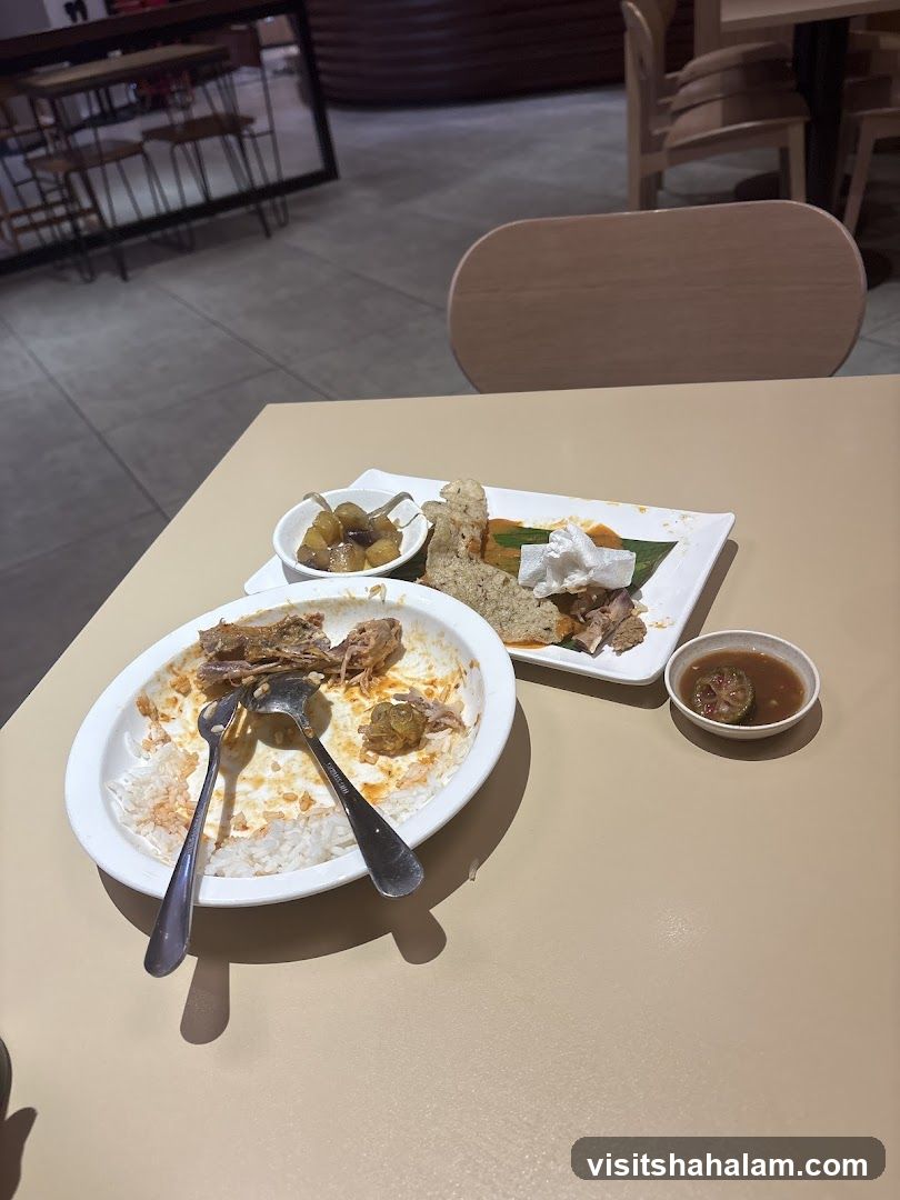 Partially Eaten Meal on Table