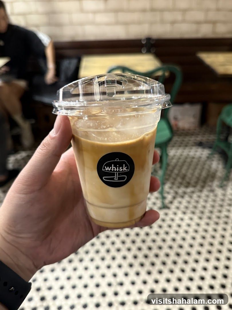 Iced Coffee with Whisk Logo