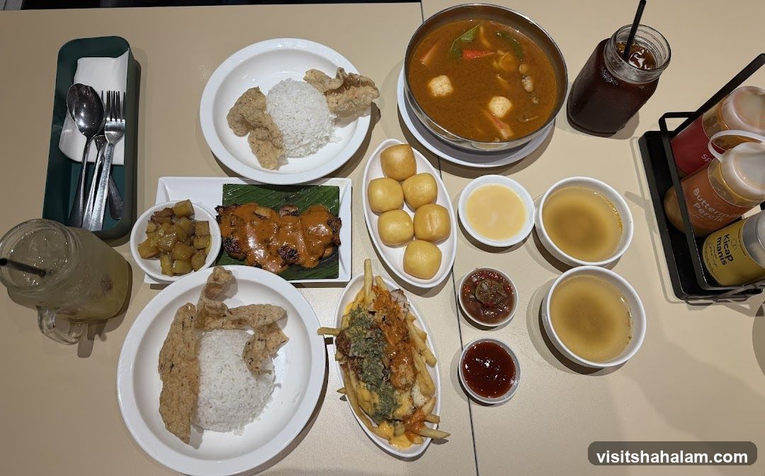Table with various dishes