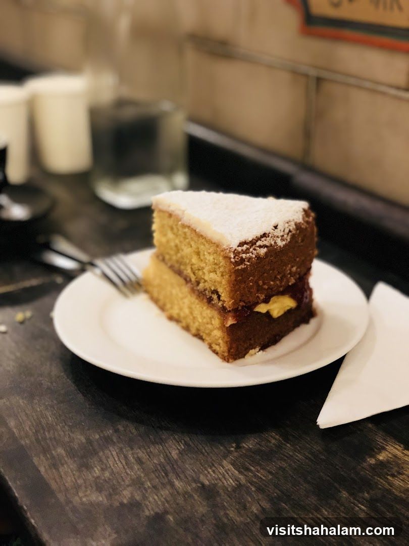 Slice of cake on a plate