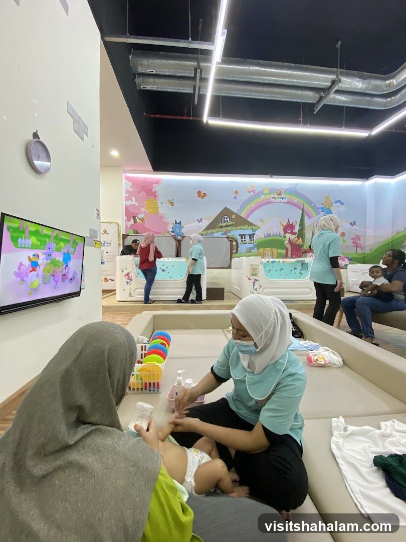 Baby spa and play area