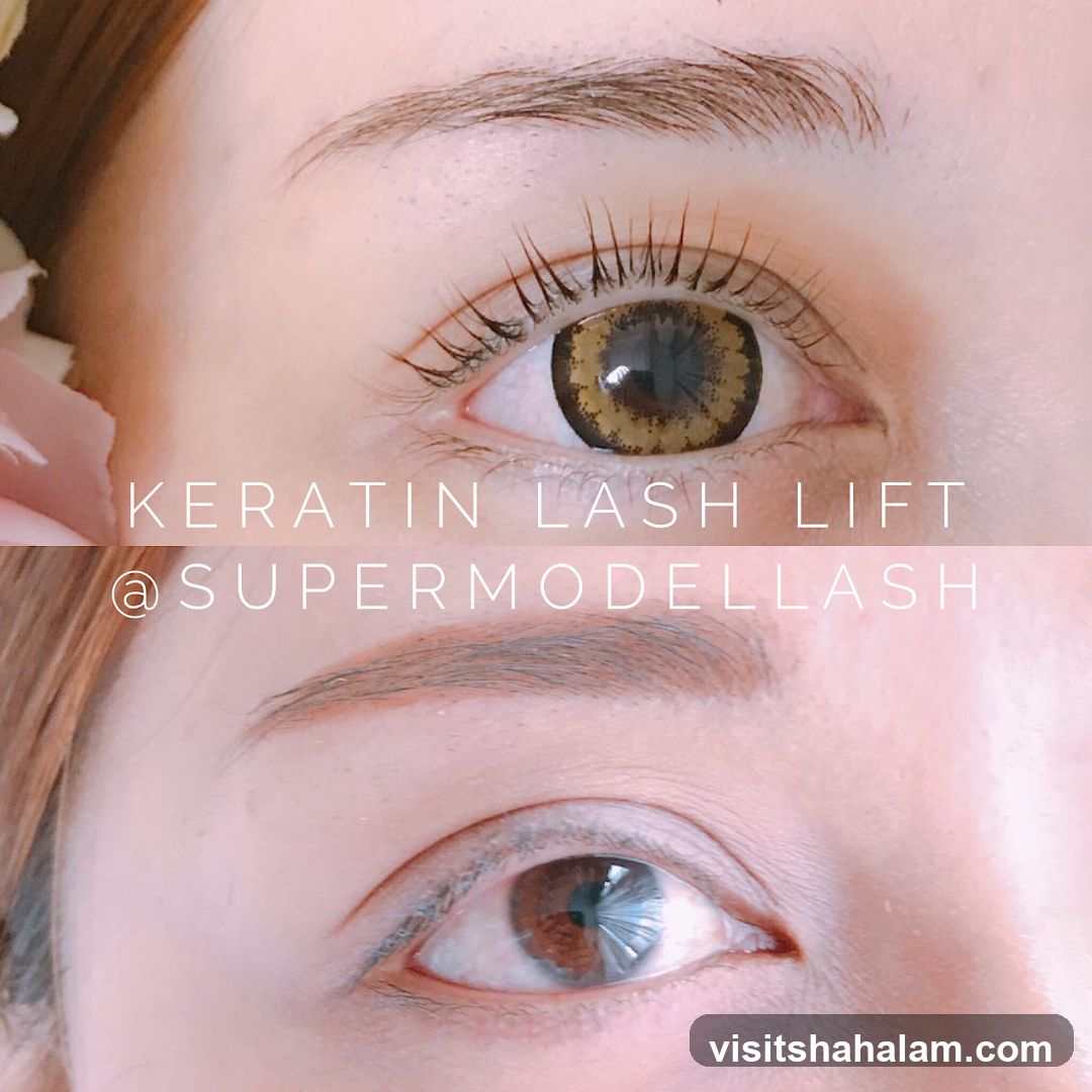 Keratin Lash Lift Before and After