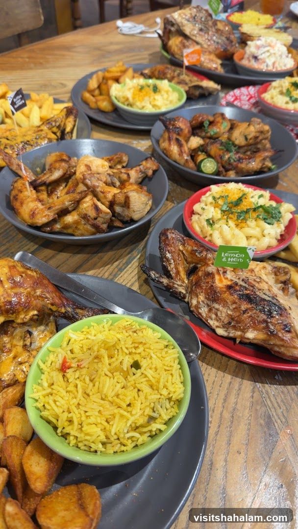 Platter of Grilled Chicken and Sides