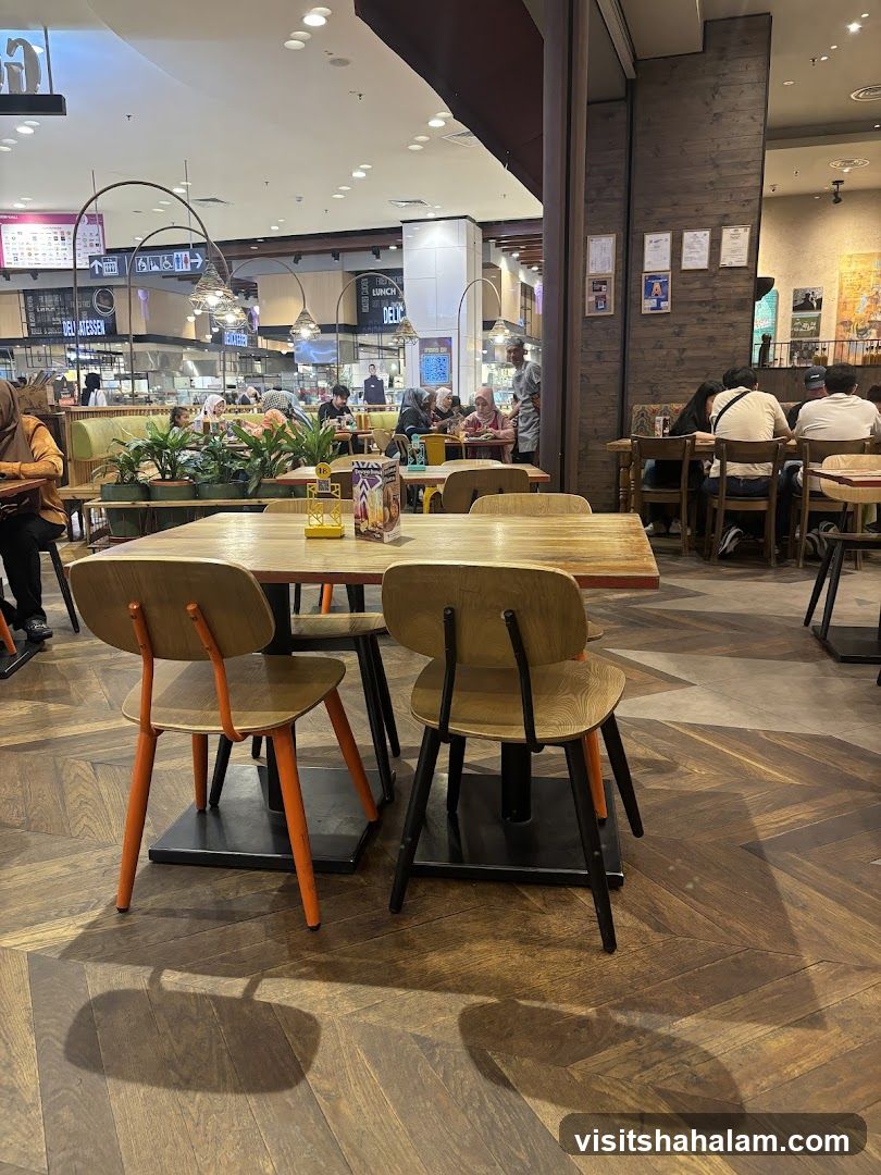 Restaurant Interior with Tables and Chairs