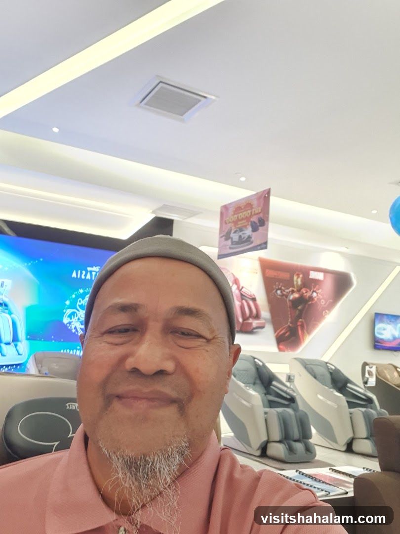 Man in Massage Chair Store