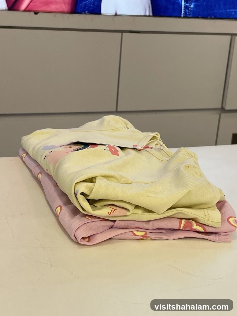 Folded T-shirts