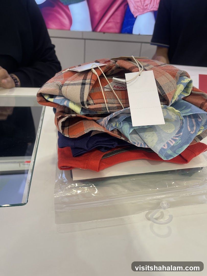 Stack of folded clothes