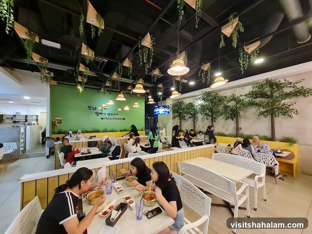 Restaurant Interior with Diners